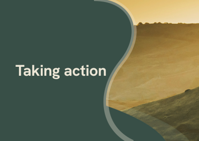 Taking action feature tile image